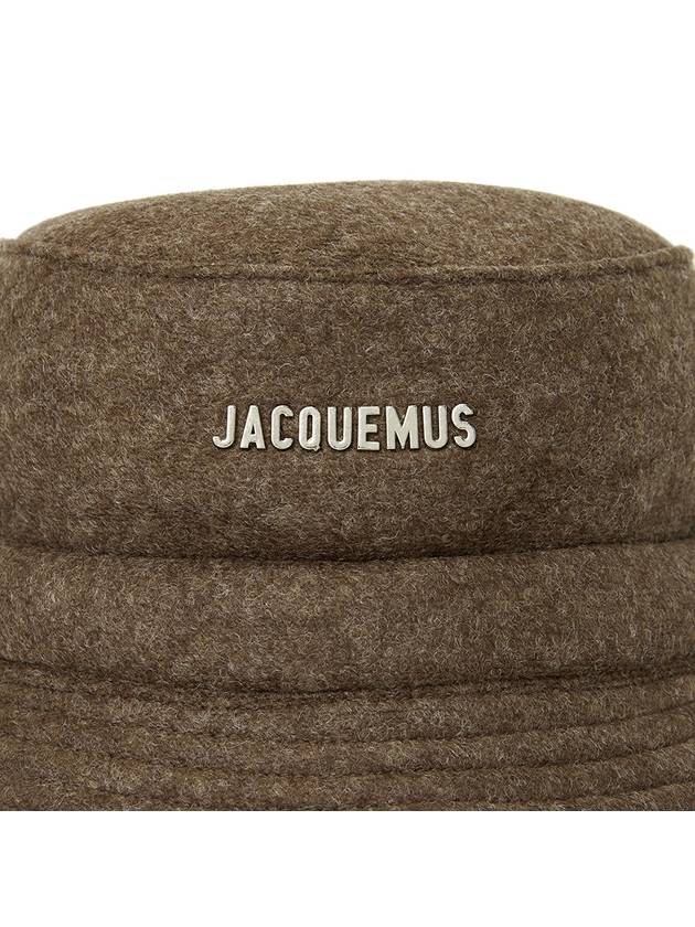 Le Bob Gadjo Bow Bucket Hat Dark Brown - JACQUEMUS - BALAAN 7