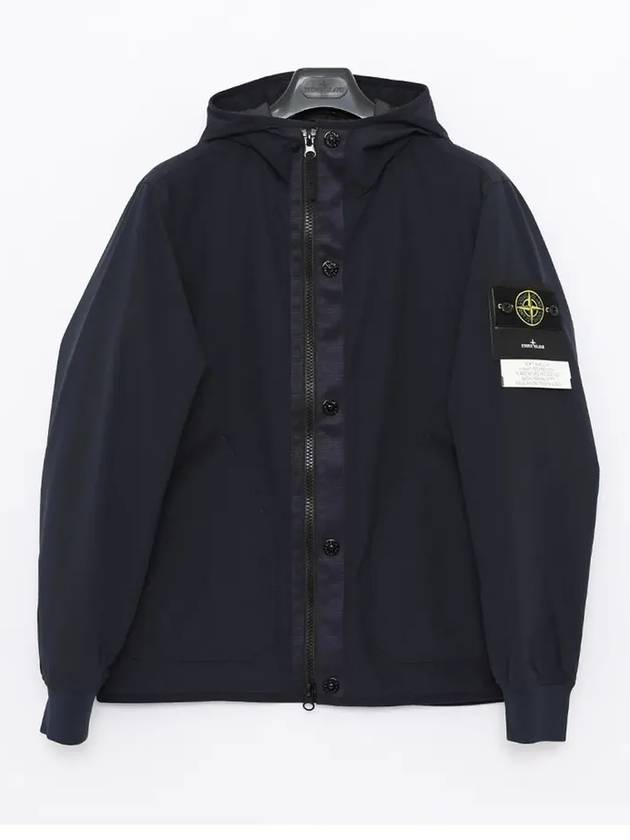 Soft Shell-R E.Dye Pure Insulation Technology Recycled Polyester Primaloft Hooded Jacket Navy - STONE ISLAND - BALAAN 3