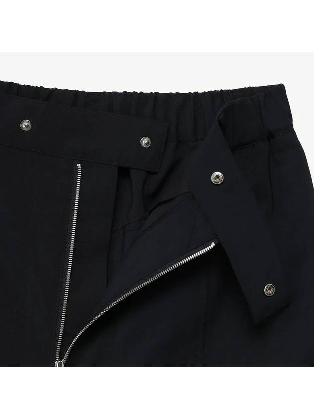 Summer Wool Zip-Up Track Pants Black - NOIRER - BALAAN 7