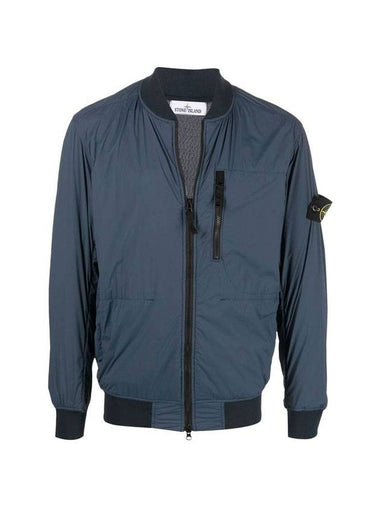 Skin Touch Nylon Garment Dyed Bomber Jacket Blue - STONE ISLAND - BALAAN 1