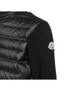 TRICOT Padded Wool Cardigan Black - MONCLER - BALAAN 4