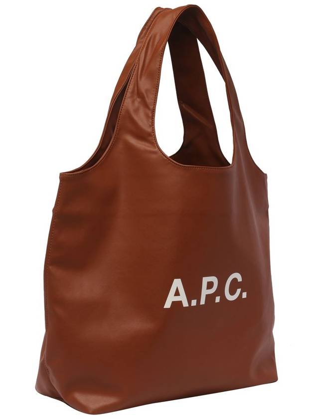 Ninon Logo Print Tote Bag Nut Brown - A.P.C. - BALAAN 3