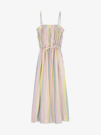 Women's Striped Strap Cotton Long Dress - GANNI - BALAAN 2