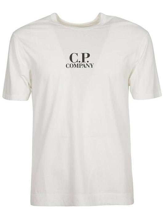 Logo Crew Neck Short Sleeve T-Shirt White - CP COMPANY - BALAAN 1