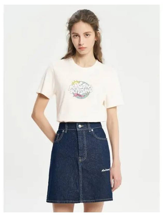 Women s Cloudbuster Print Regular T Shirt Cotton Domestic Product GM0024021422570 - MAISON KITSUNE - BALAAN 1