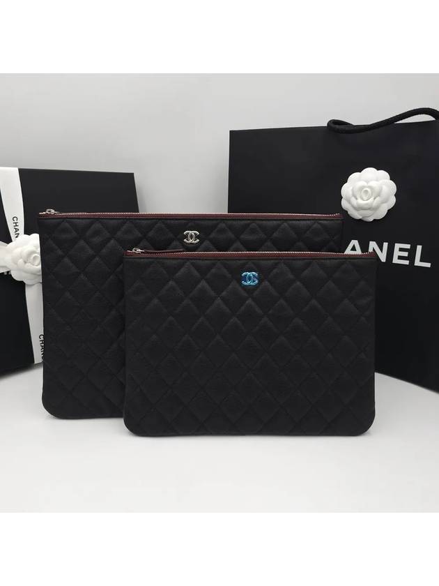 Classic Clutch New Medium Large Caviar Black Silver A82545 A82552 - CHANEL - BALAAN 1