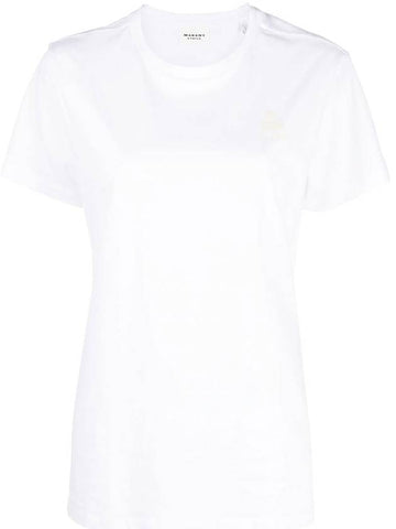 Isabel Marant Étoile Aby Cotton T-Shirt With Embroidered Logo Clothing - ISABEL MARANT ETOILE - BALAAN 1