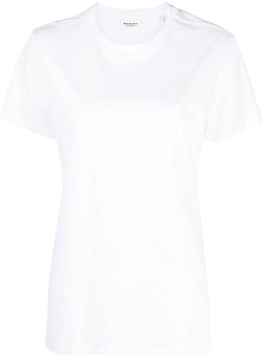 Isabel Marant Étoile Aby Cotton T-Shirt With Embroidered Logo Clothing - ISABEL MARANT ETOILE - BALAAN 1