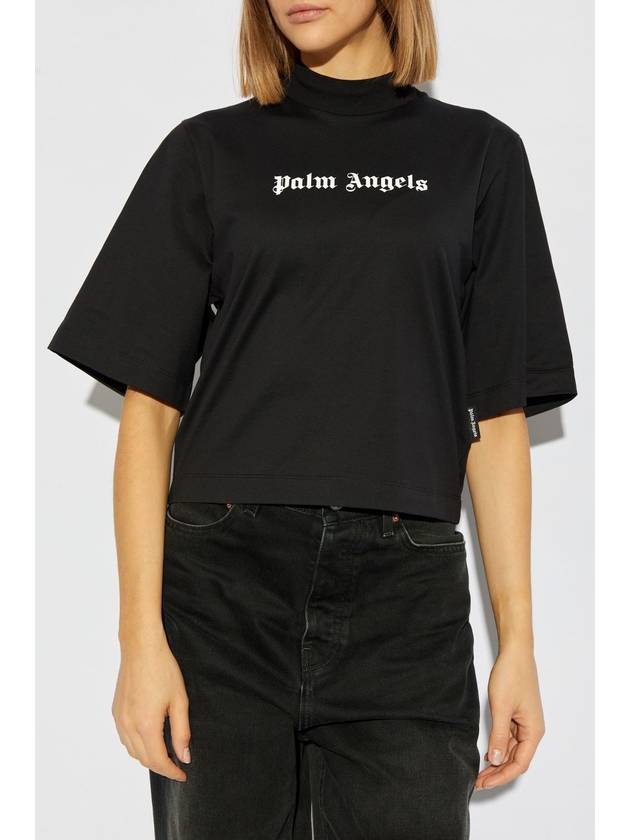 Palm Angels T-shirt With Logo, Women's, Black - PALM ANGELS - BALAAN 3