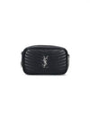 Lou Quilted Leather Mini Cross Bag Black - SAINT LAURENT - BALAAN 2