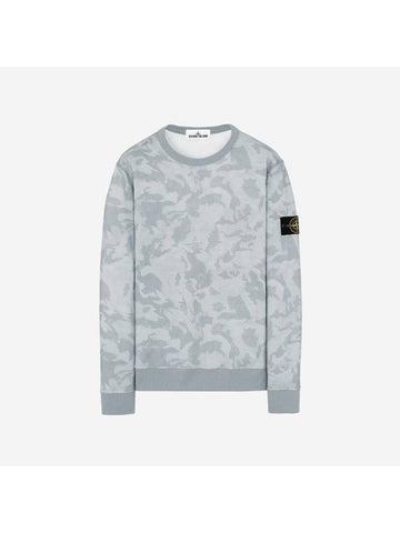 Big Loom Camo Sweatshirt Sky Blue - STONE ISLAND - BALAAN 1