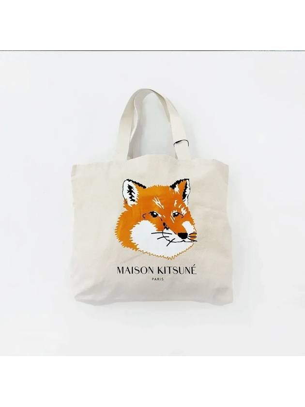 Fox Head Eco Tote Bag Ecru - MAISON KITSUNE - BALAAN 2