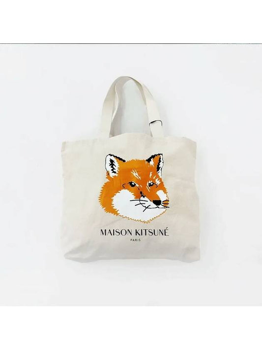 Fox Head Eco Tote Bag Ecru - MAISON KITSUNE - BALAAN 2