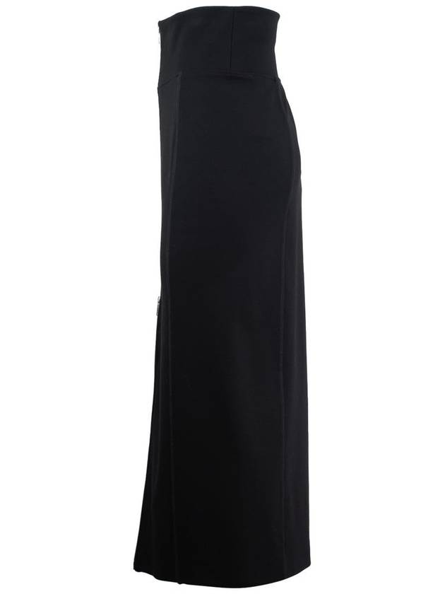 Erika Cavallini Black Midi Skirt In Milano Stitch - ERIKA CAVALLINI - BALAAN 3