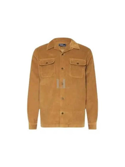 Corduroy Cotton Shirt Camel - POLO RALPH LAUREN - BALAAN 2