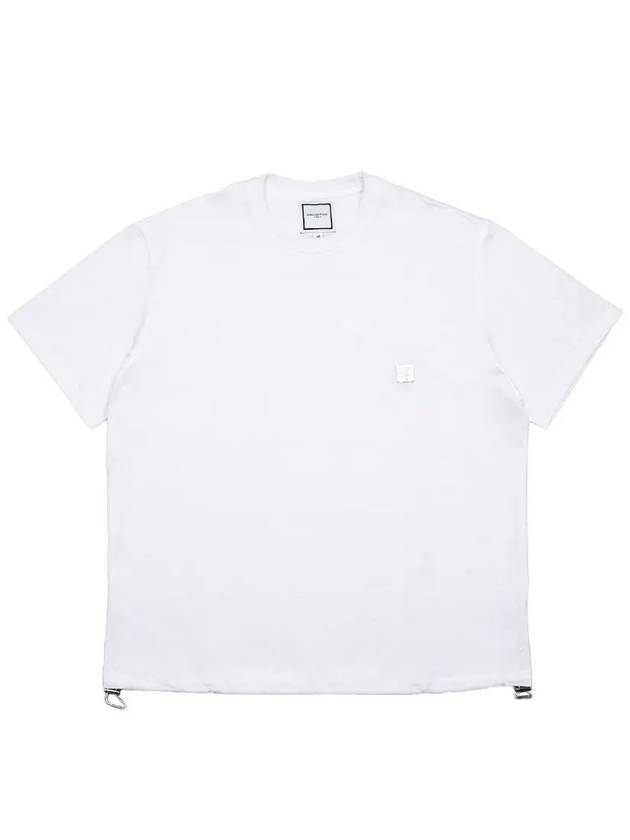 Cotton String Round Short Sleeve T-Shirt White - WOOYOUNGMI - BALAAN 2