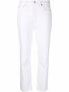 High Waist Crop Jeans White - AGOLDE - BALAAN 2