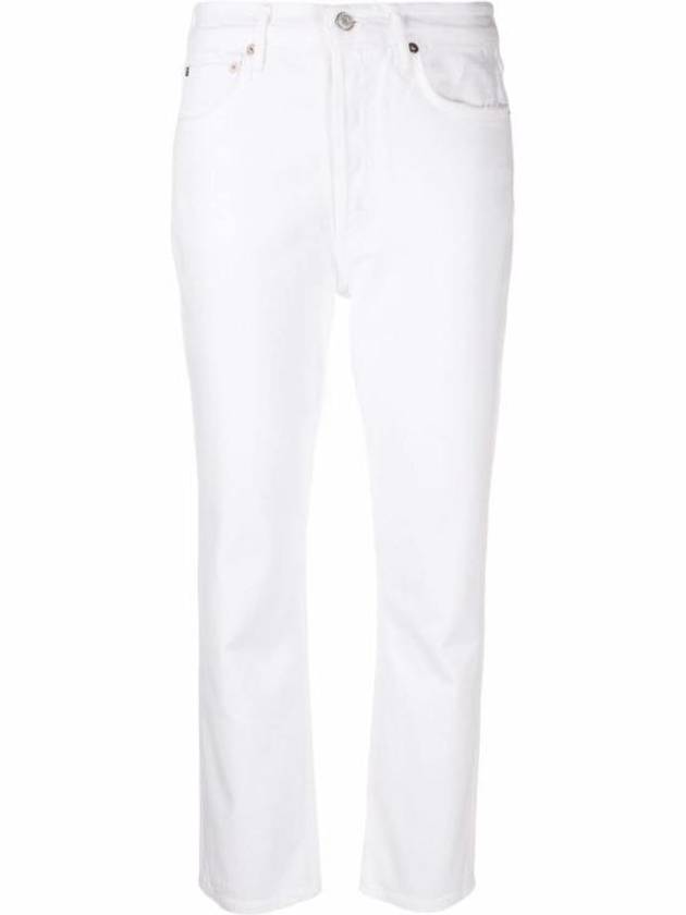 High Waist Crop Jeans White - AGOLDE - BALAAN 2