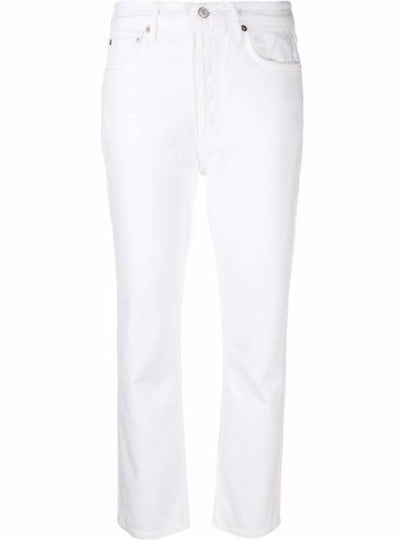 High Waist Crop Jeans White - AGOLDE - BALAAN 2