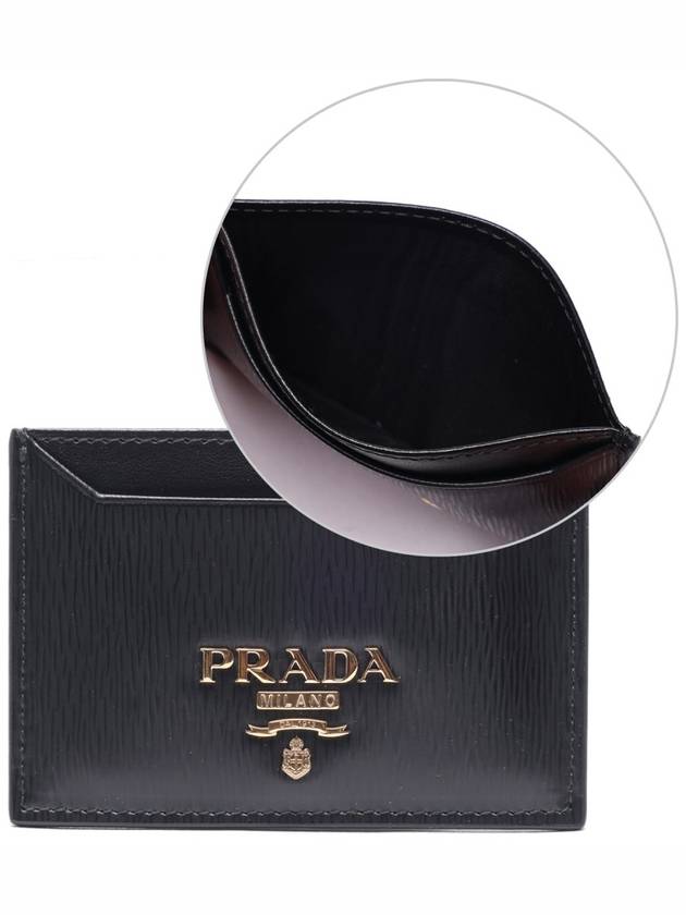 Vitello Gold Logo Card Wallet Black - PRADA - BALAAN 2