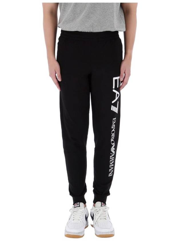 Men's Logo Cotton Track Pants Black - EMPORIO ARMANI - BALAAN 3