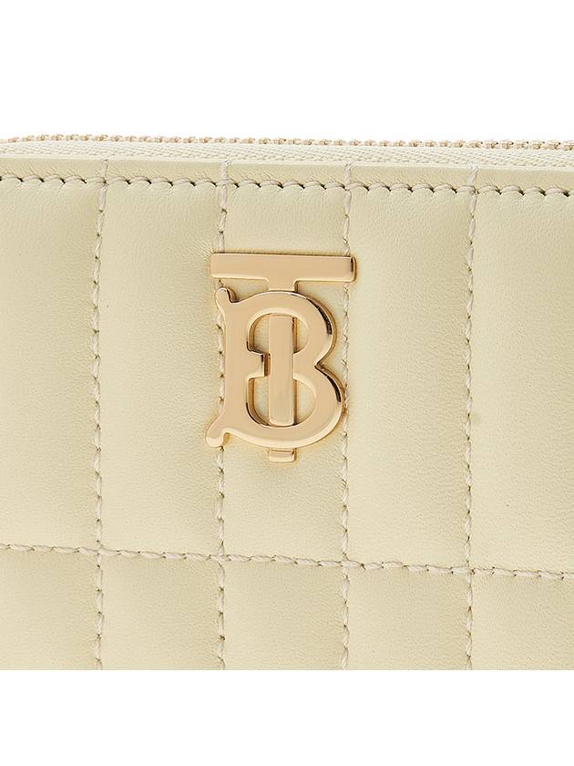 Quilted Leather Lola Zipper Card Wallet Yellow - BURBERRY - BALAAN 7