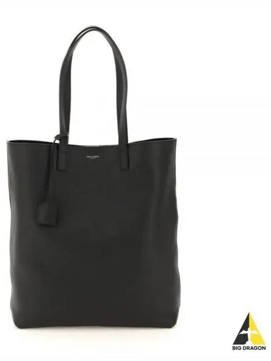 Grained Leather Bold Shopping Shoulder Bag Black - SAINT LAURENT - BALAAN 2