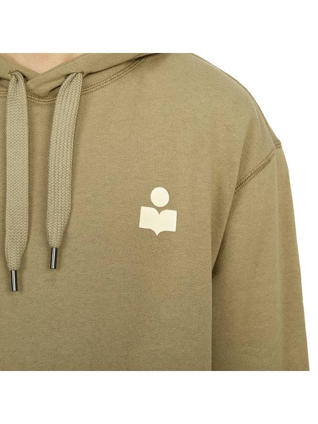 Matte Logo Print Hoodie Khaki - ISABEL MARANT - BALAAN 9