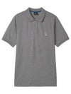 Regular Fit Zebra Logo Short Sleeve Polo Shirt Grey - PAUL SMITH - BALAAN 2