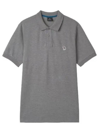 pique zebra polo shirt gray - PAUL SMITH - BALAAN 1