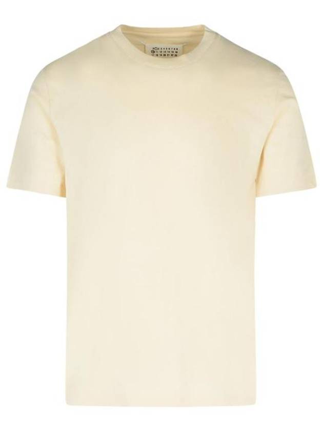 Crew Neck Cotton Short Sleeve T-Shirt Ecru - MAISON MARGIELA - BALAAN 2