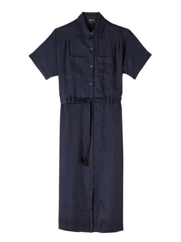 New Drew Midi Dress Navy - A.P.C. - BALAAN 2