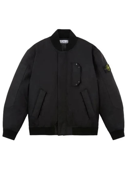 Compass Wappen Logo Twill Padding Bomber Jacket Black - STONE ISLAND - BALAAN 2