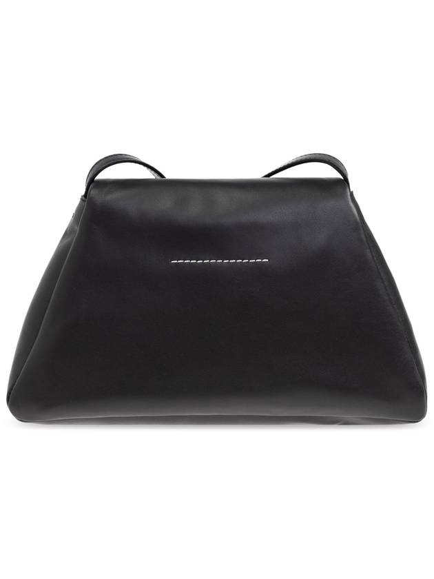 MM6 Maison Margiela Shoulder Bag With Logo Appliqué, Women's, Black - MAISON MARGIELA - BALAAN 3