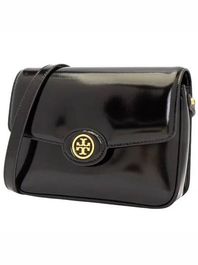 Robinson Spazzolato Convertible Logo Shoulder Bag Black - TORY BURCH - BALAAN 2