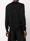 Logo Silk Knit Top Black - PRADA - BALAAN 3