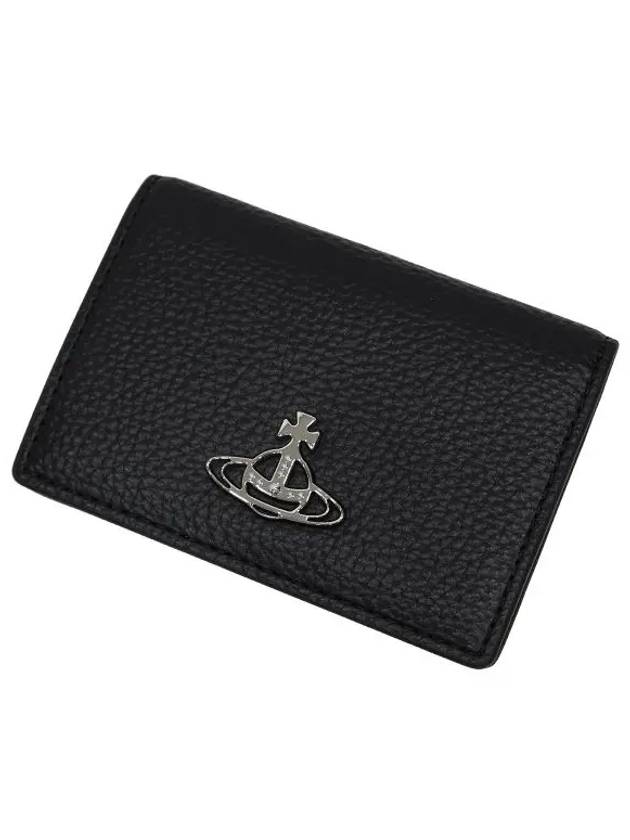 ORB Logo Half Wallet Black - VIVIENNE WESTWOOD - BALAAN 7