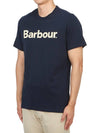 Men's Logo Print Short Sleeve T-Shirt Navy - BARBOUR - BALAAN 3