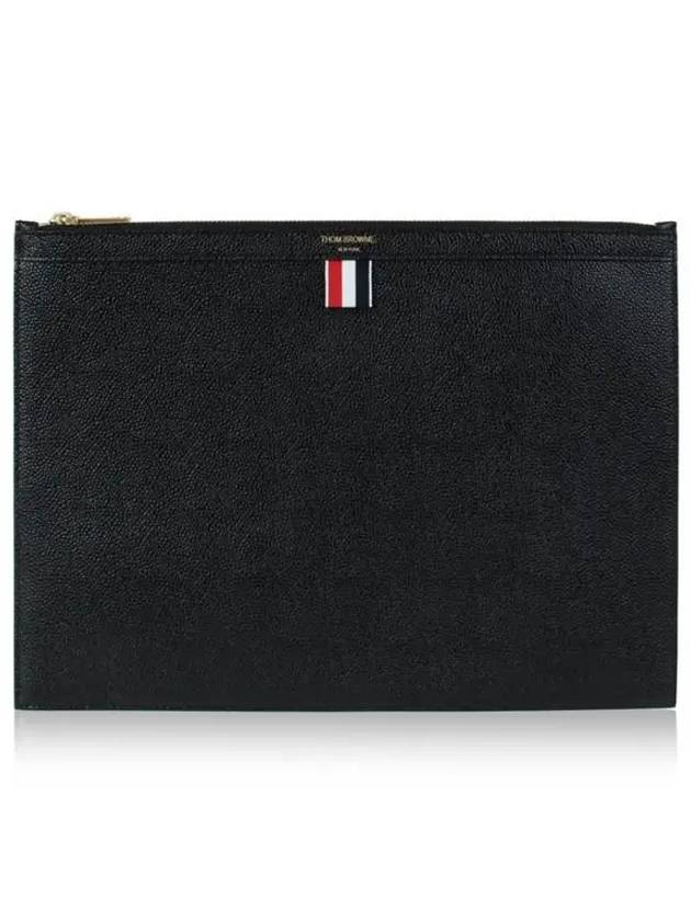 Medium Document Holder Clutch Bag Black - THOM BROWNE - BALAAN 2