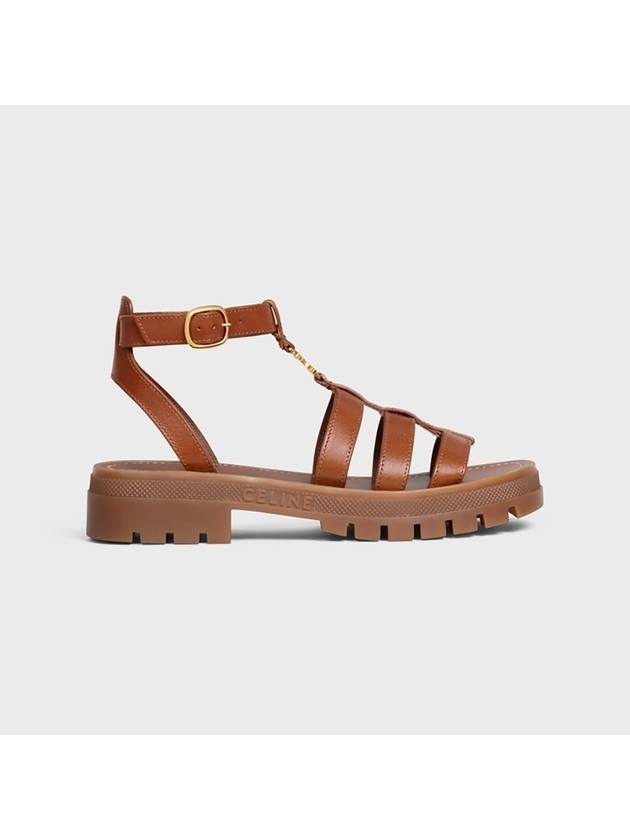 Clea Triomphe Gladiator Chunky Sandals Vegetal Tanning Calfskin Tan - CELINE - BALAAN 2