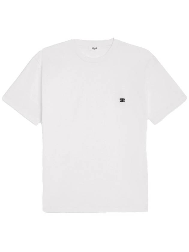 Triomphe Loose Logo Short Sleeve T-Shirt White - CELINE - BALAAN 2