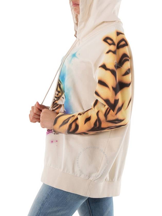 tiger print hooded top beige - STELLA MCCARTNEY - BALAAN 4