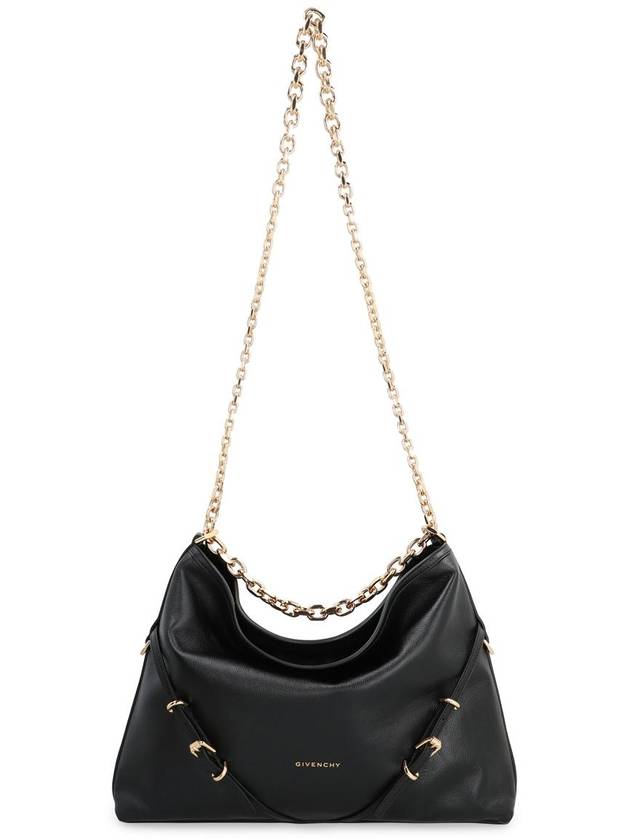 Voyou Chain Leather Shoulder Bag Black - GIVENCHY - BALAAN 6