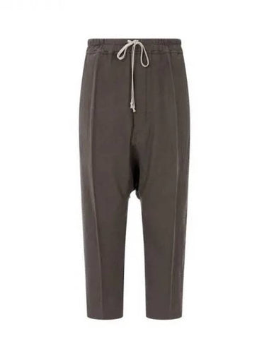 MEN Drawstring Cropped Wool Pants Dark Brown 270527 - RICK OWENS - BALAAN 1