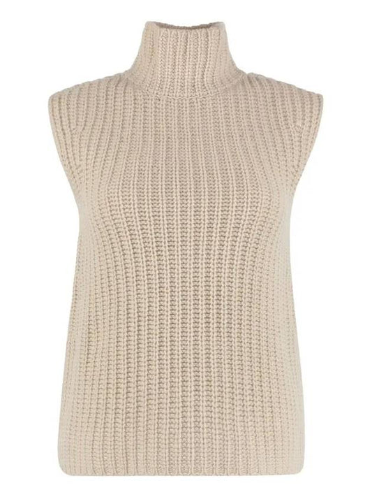 Toano Carded Wool Knit Top Beige - WEEKEND MAX MARA - BALAAN 1