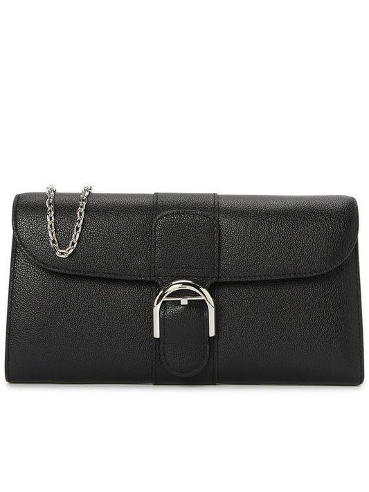 Brillant Chain Rodeo Calf Leather Long Wallet Black - DELVAUX - BALAAN 2