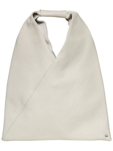 Contrast Stitch Calf Leather Tote Bag White - MAISON MARGIELA - BALAAN 1