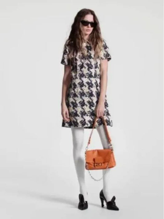 Houndstooth Silk Martingal Dress 1AFOI9 - LOUIS VUITTON - BALAAN 1