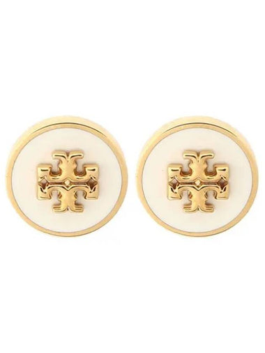 Kira enamel circle stud earrings - TORY BURCH - BALAAN 1