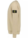 Wappen Patch Crew Neck Sweatshirt Beige - STONE ISLAND - BALAAN 3